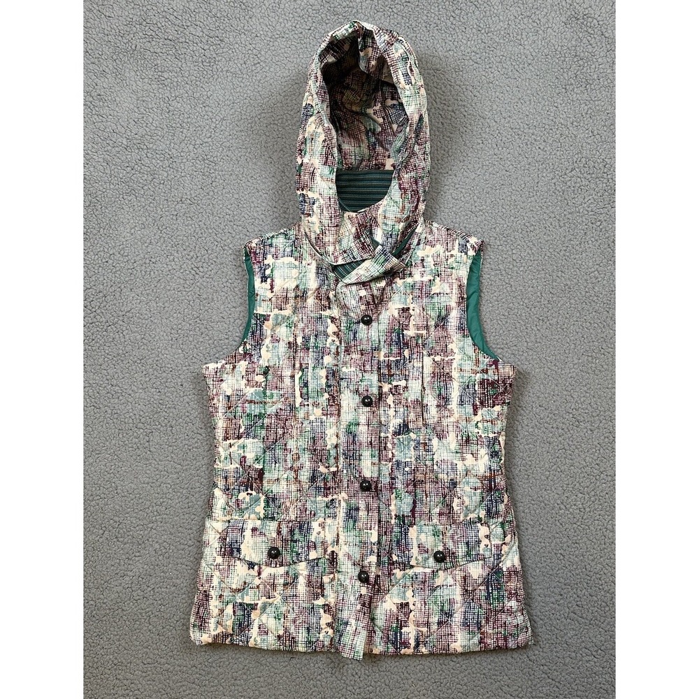 Missoni Down Puffer Vest Women's Size 6 Removable Hood Full Zip Snap Outdoor